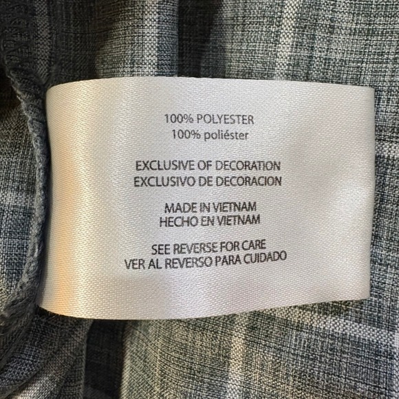 ORVIS Men's Short Sleeve Plaid‎ Button Up Shirt Gray White Size L Casual - Picture 7 of 8